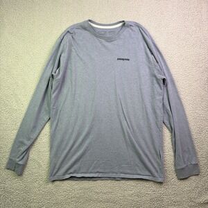 Patagonia Shirt Mens Large Gray Long Sleeve Responsibili-Tee Graphic Print